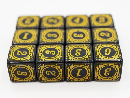 12 piece D6 s - Magic Burst Yellow Hot on Sale