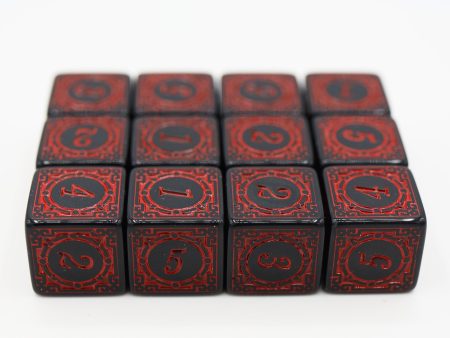 12 piece D6 s - Magic Burst Red Online Hot Sale