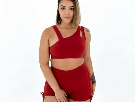 Rebel Sports Bra (Brick Red) on Sale