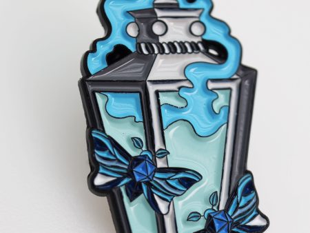 Moonlit Lantern Enamel Pin - Blue Online Hot Sale