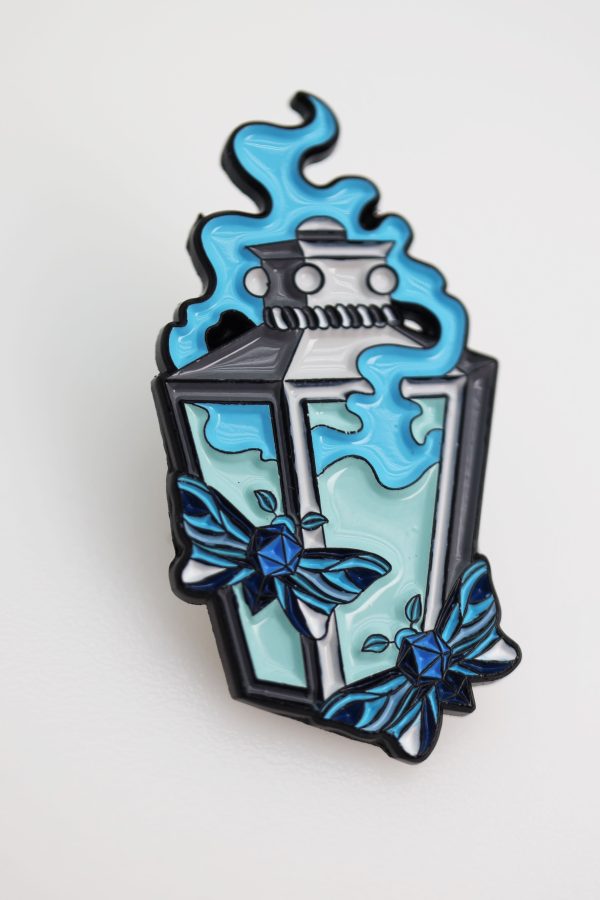 Moonlit Lantern Enamel Pin - Blue Online Hot Sale