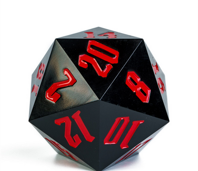 55mm Titan D20 - Sharp Edge Opaque Black and Red Online