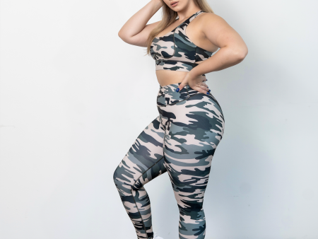 Adore II Leggings - Brown Green Camo Online now