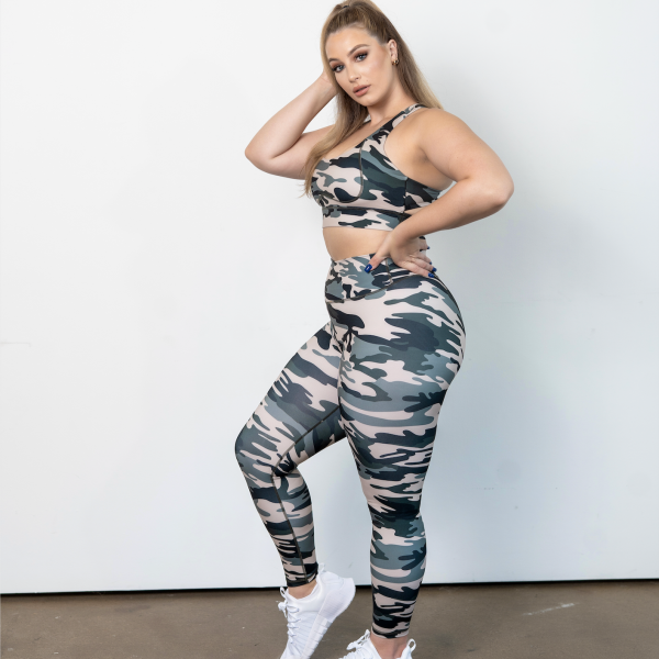 Adore II Leggings - Brown Green Camo Online now