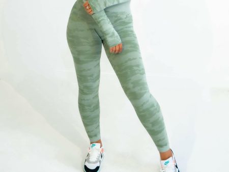 Rebel Seamless Leggings (Camo Light Green) Online Hot Sale