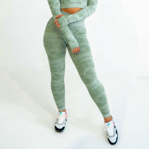 Rebel Seamless Leggings (Camo Light Green) Online Hot Sale