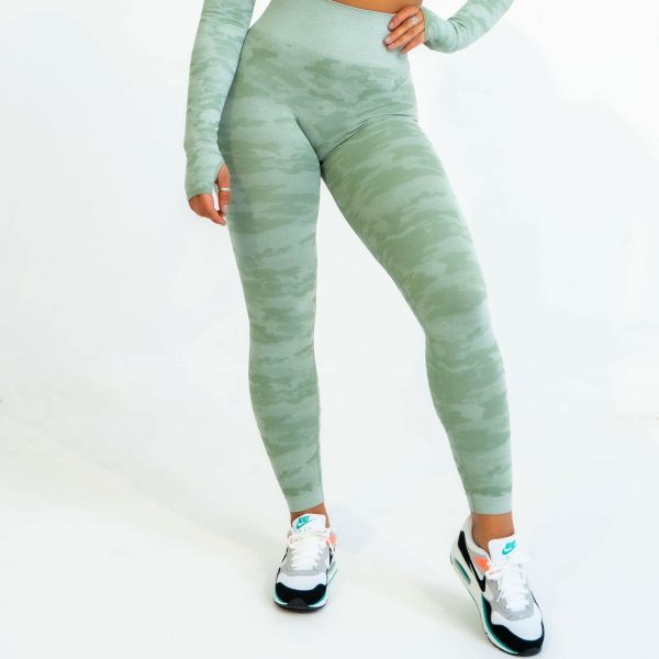 Rebel Seamless Leggings (Camo Light Green) Online Hot Sale