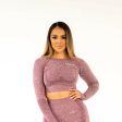 Marvel Seamless LS Crop Top - Plum Fashion