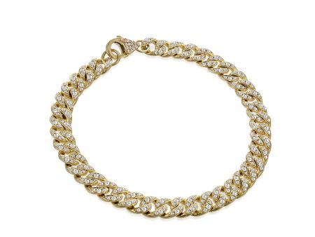 14k Chunky Cuban Diamond Link Bracelet Fashion